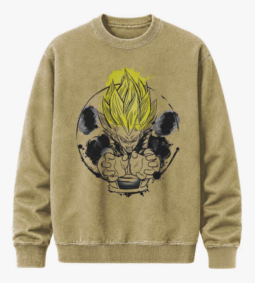 Poleron Polo Acid Wash Beige de Principe saiyans