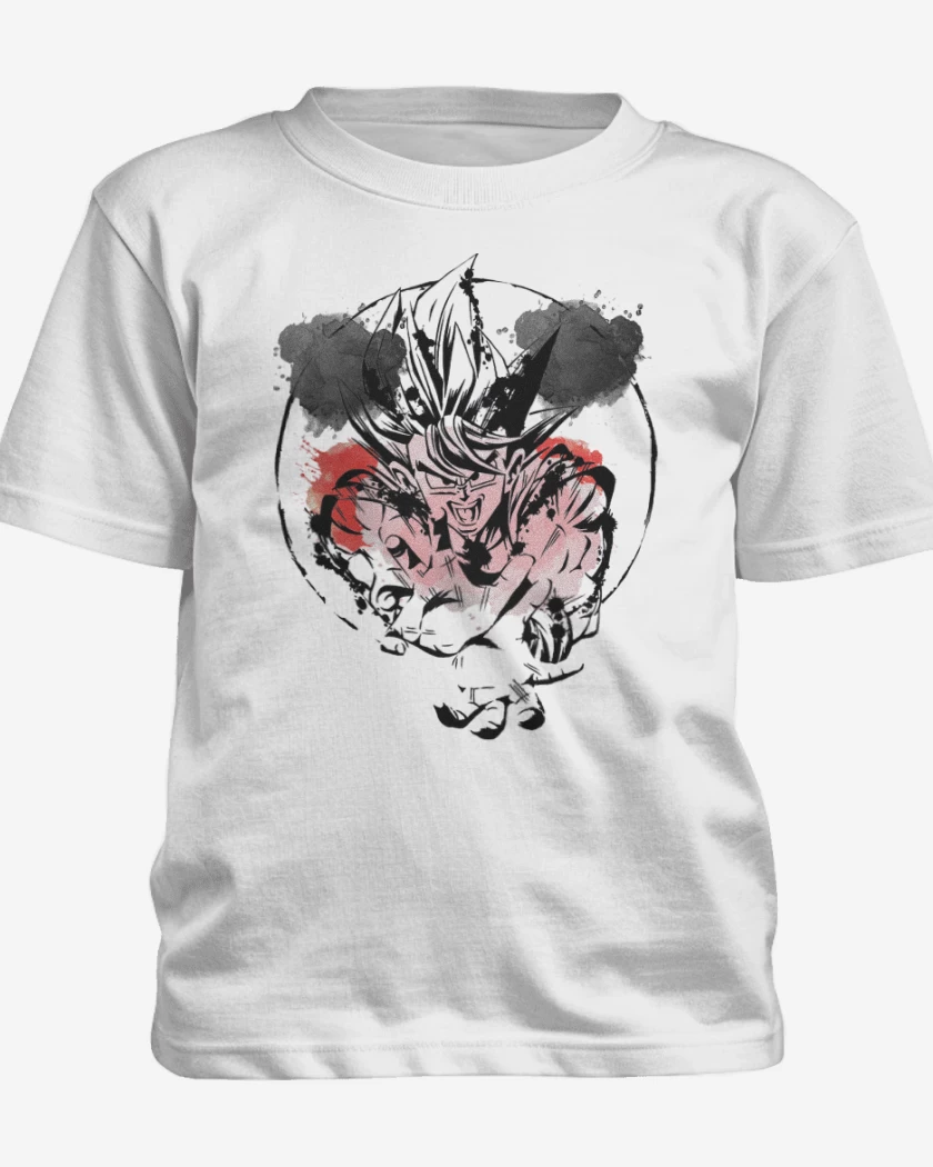 Polera de niño Blanco de Goku colors