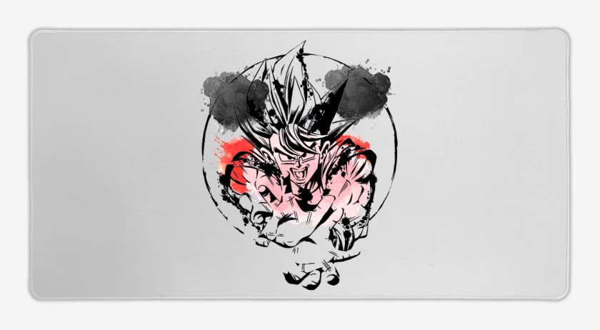 Mouse pad Gamer Blanco de Goku colors