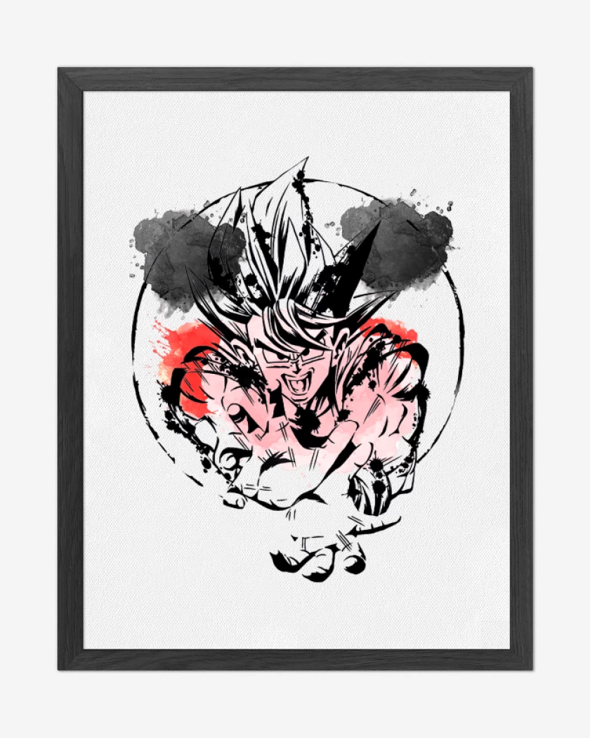 Cuadro decorativo Blanco de Goku colors
