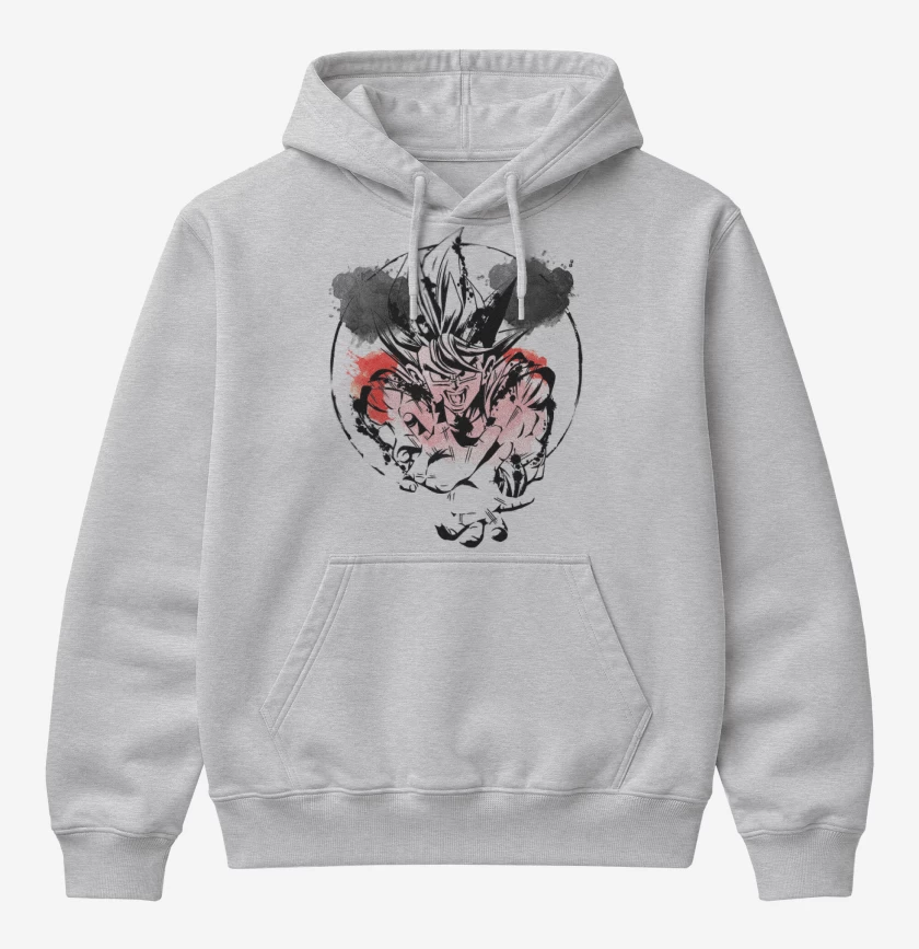 Poleron Canguro básico Gris Melange de Goku colors