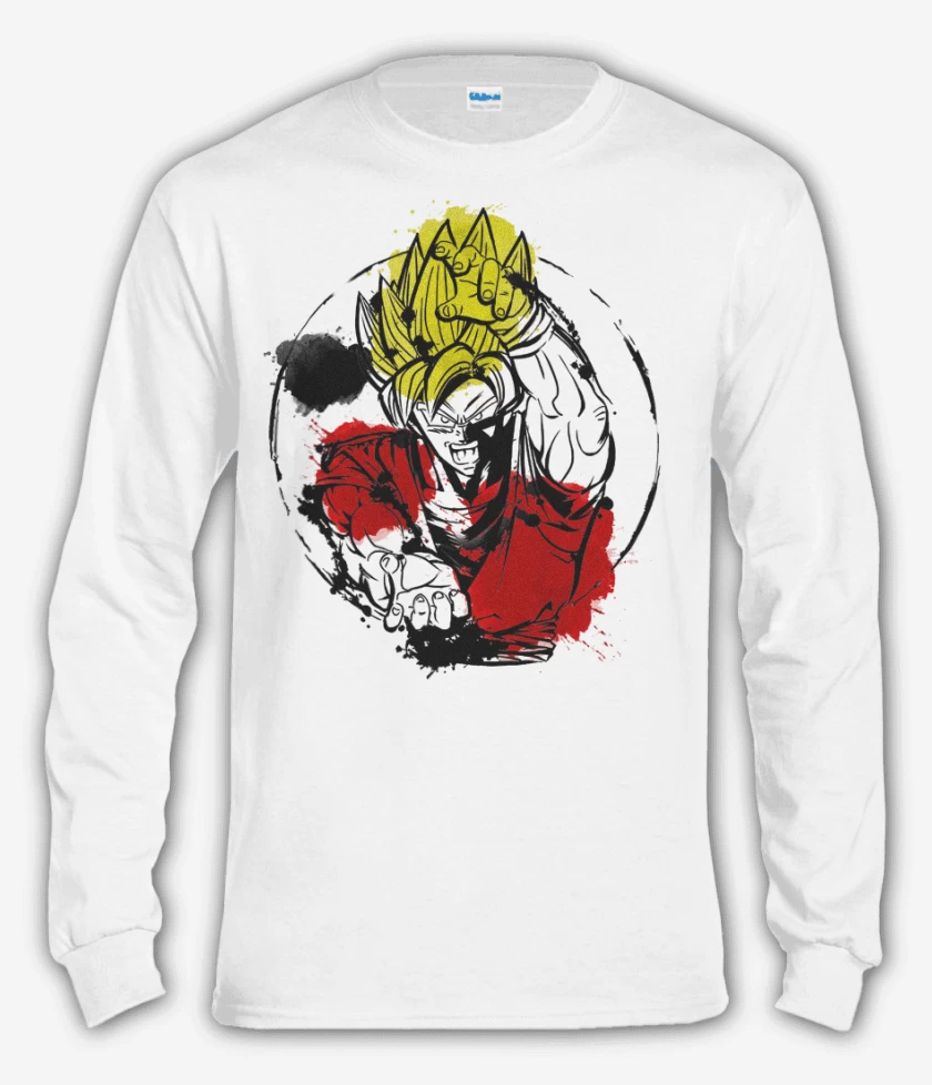 Polera manga larga Blanco de Ssj2