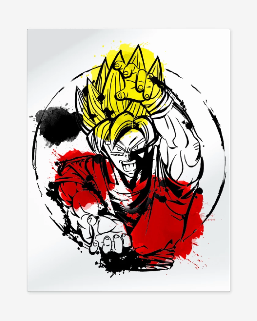 Print metalico Blanco de Ssj2