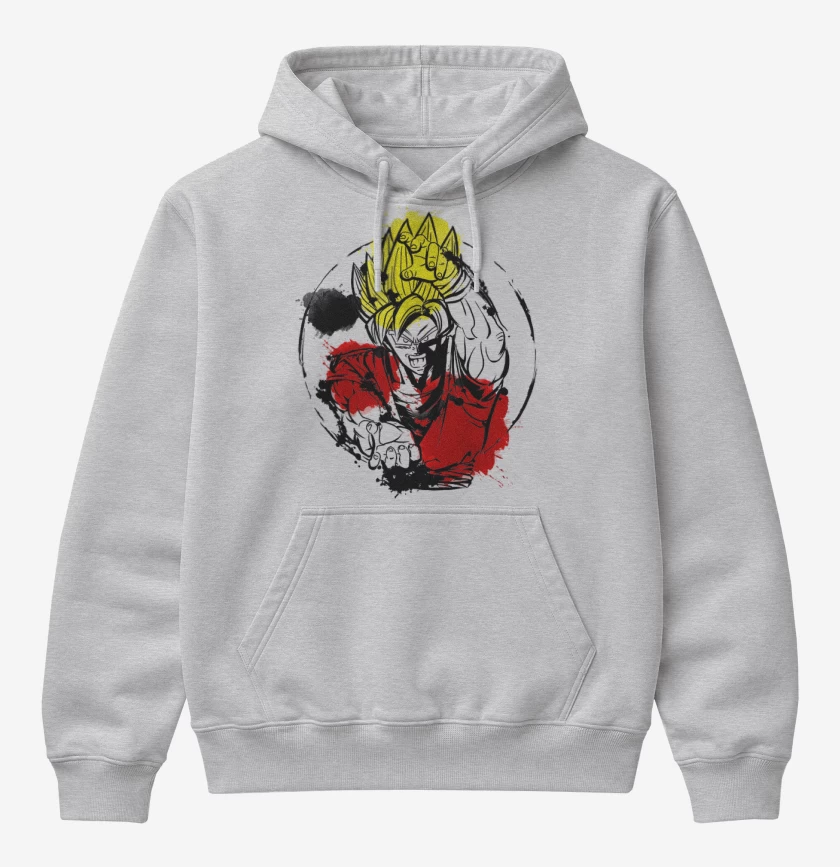 Poleron Canguro básico Gris Melange de Ssj2