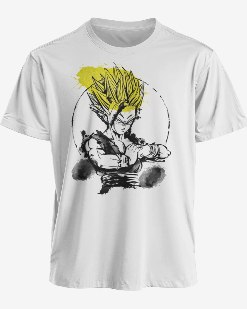 Polera premium Blanco de Gohan ssj2