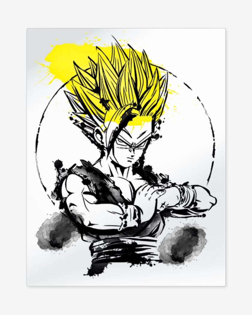 Print metalico Blanco de Gohan ssj2