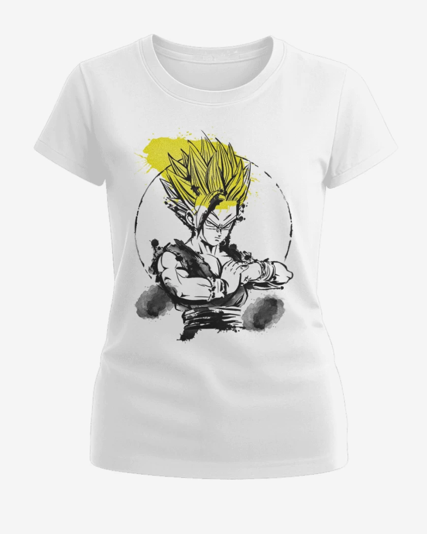 Polera de Mujer Blanco de Gohan ssj2