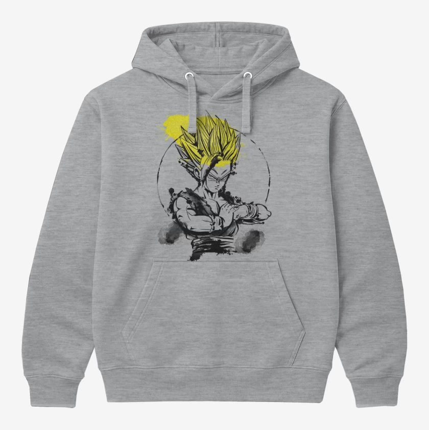 Polerón Canguro Gris Melange de Gohan ssj2