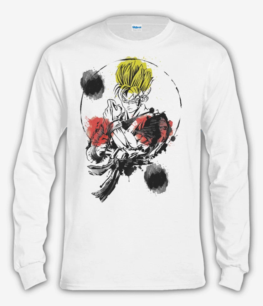 Polera manga larga Blanco de Gohan del futuro