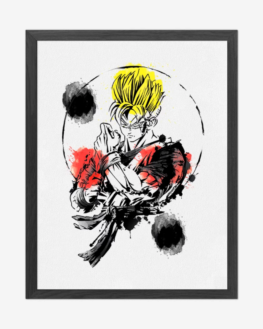 Cuadro decorativo Blanco de Gohan del futuro