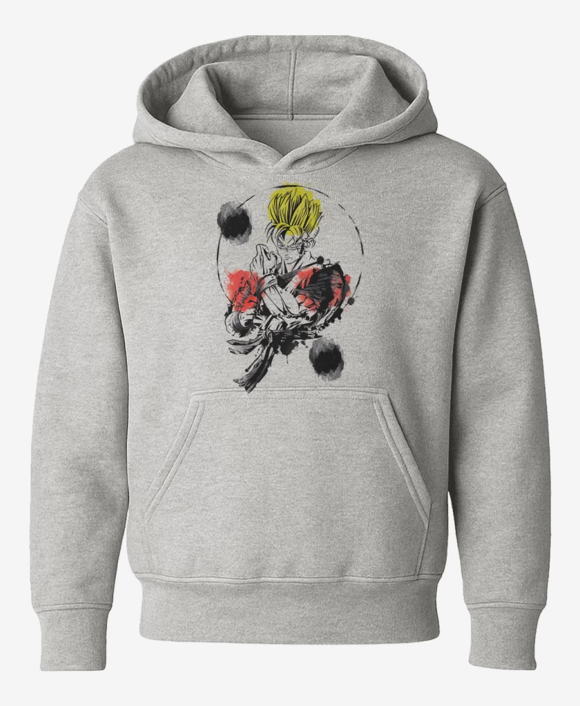 Poleron de niño Gris Melange de Gohan del futuro
