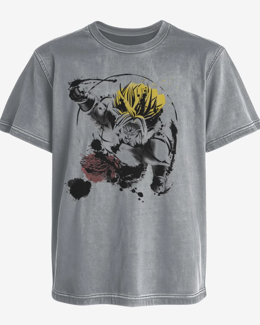 Polera desgastada Gris Melange de Brooly