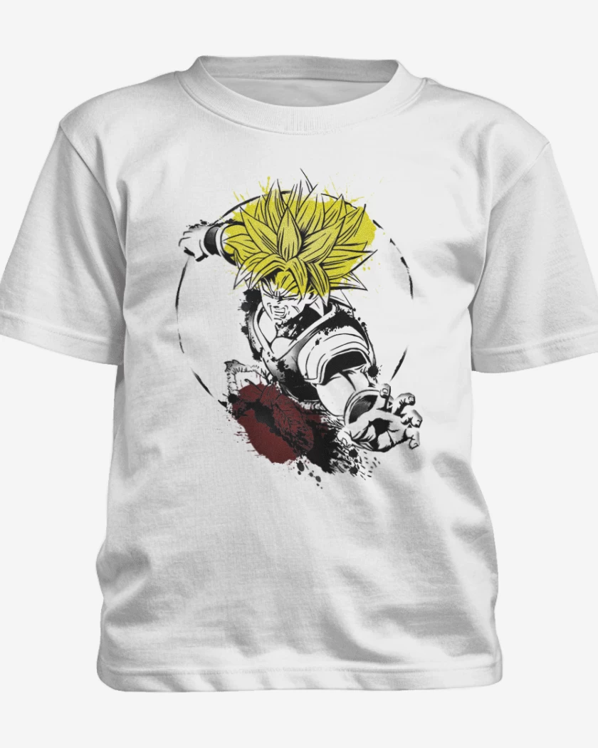 Polera de niño Blanco de Broly lengendario