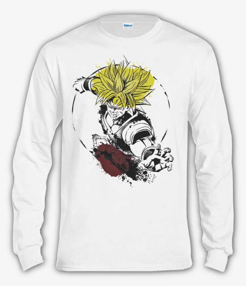 Polera manga larga Blanco de Broly lengendario