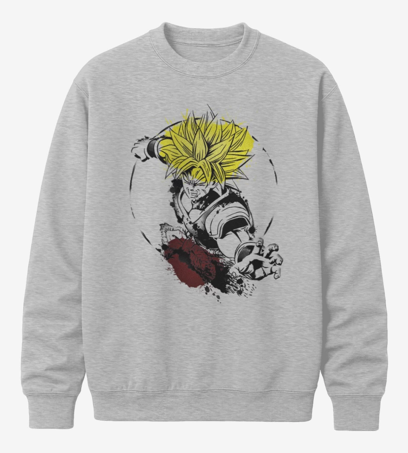 Poleron polo Gris Melange de Broly lengendario