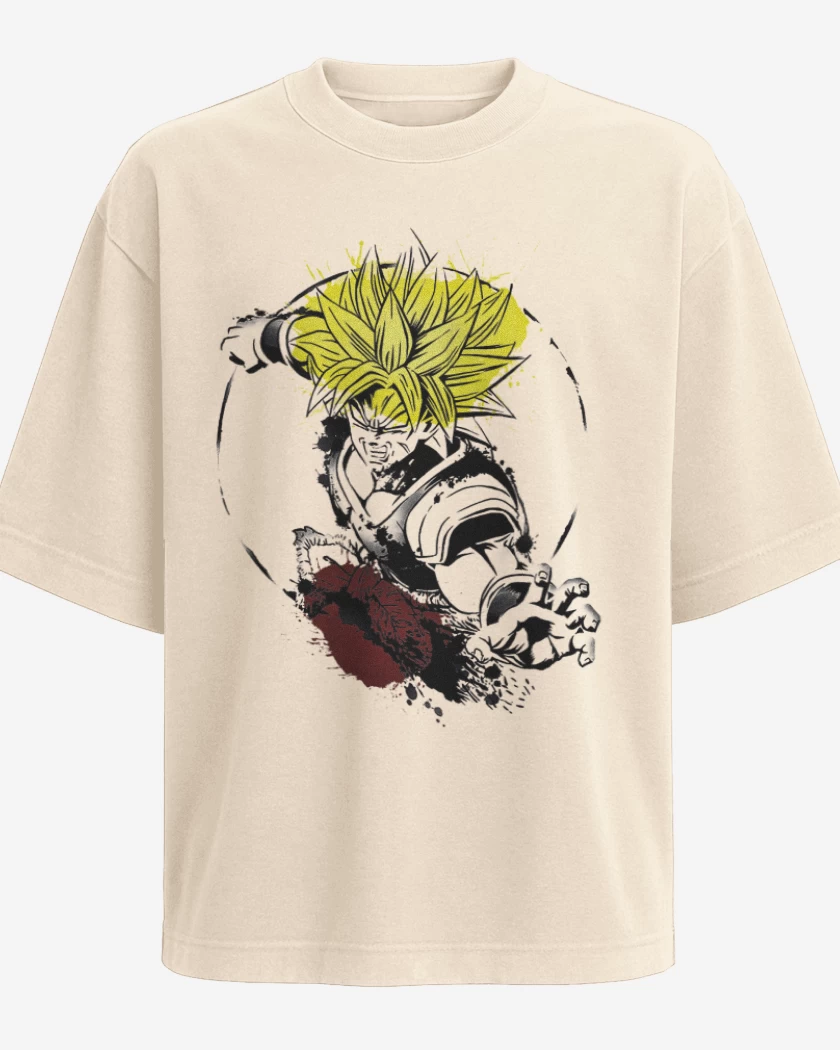 Polera Oversize Beige de Broly lengendario