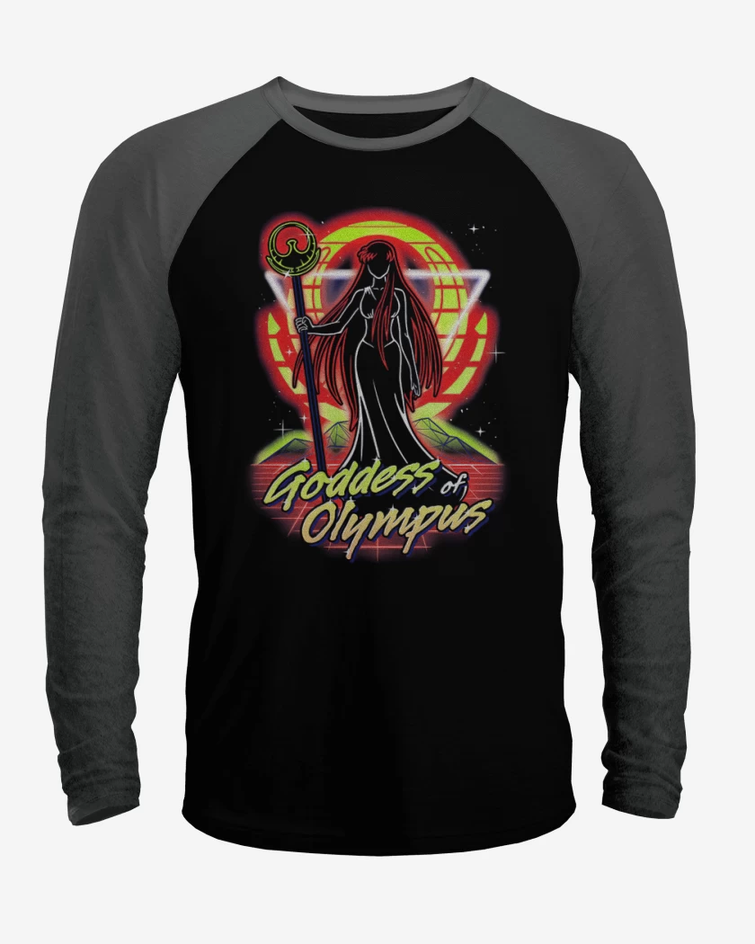 Polera Raglan Negro / Negro Heather de Atena