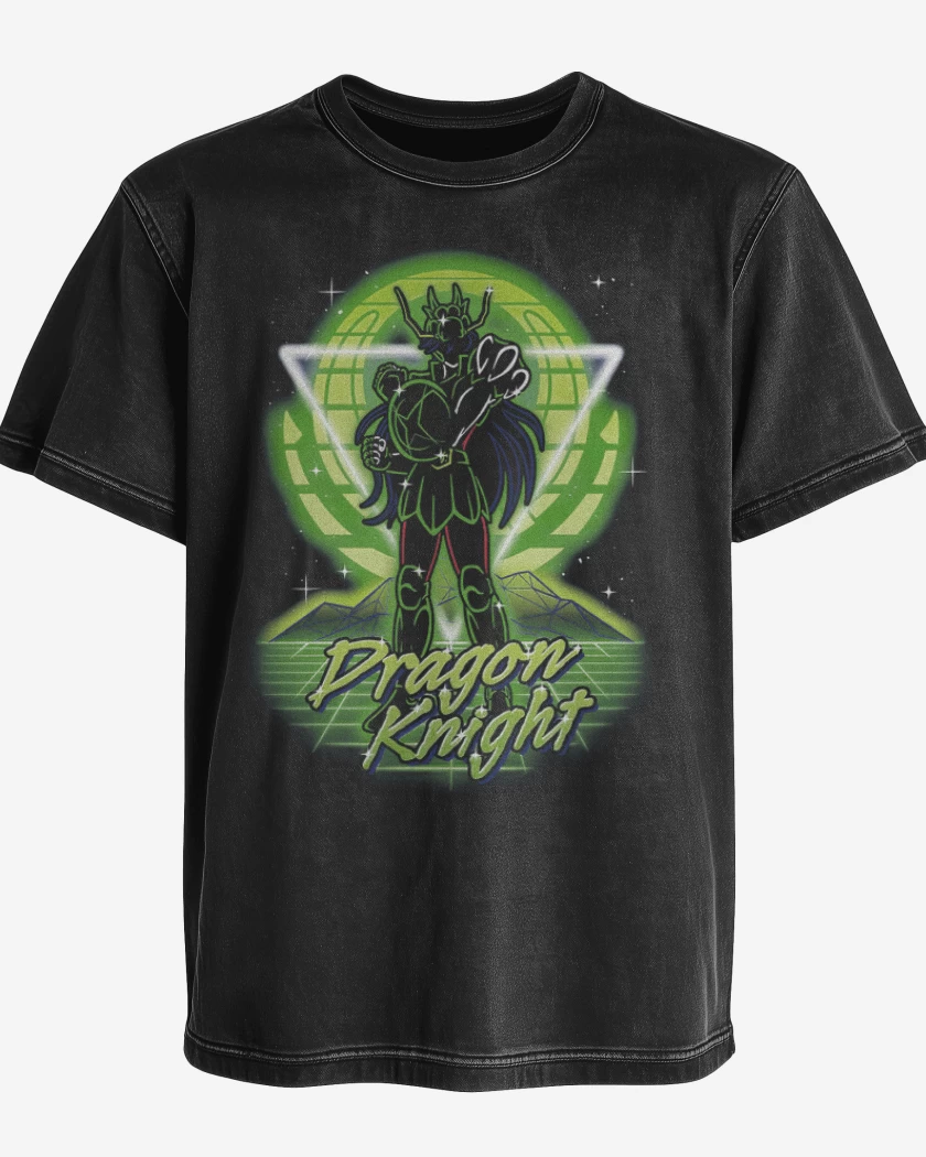Polera desgastada Negro de Dragon