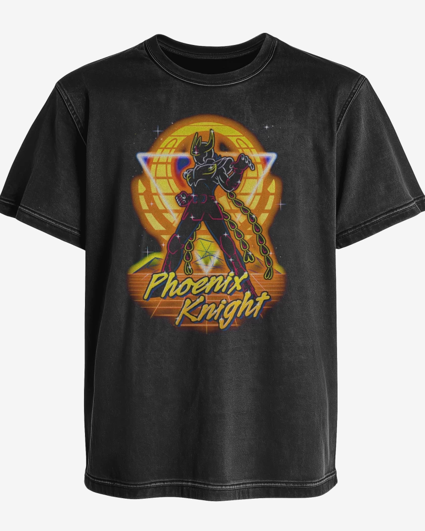 Polera desgastada Negro de Fenix