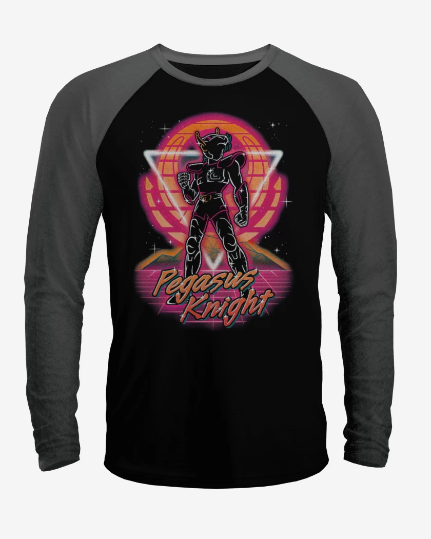 Polera Raglan Negro / Negro Heather de Pegasus