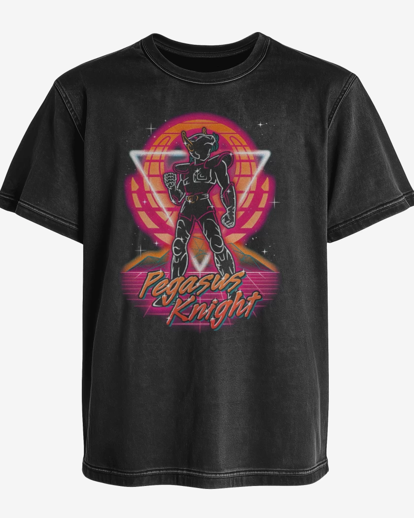 Polera desgastada Negro de Pegasus
