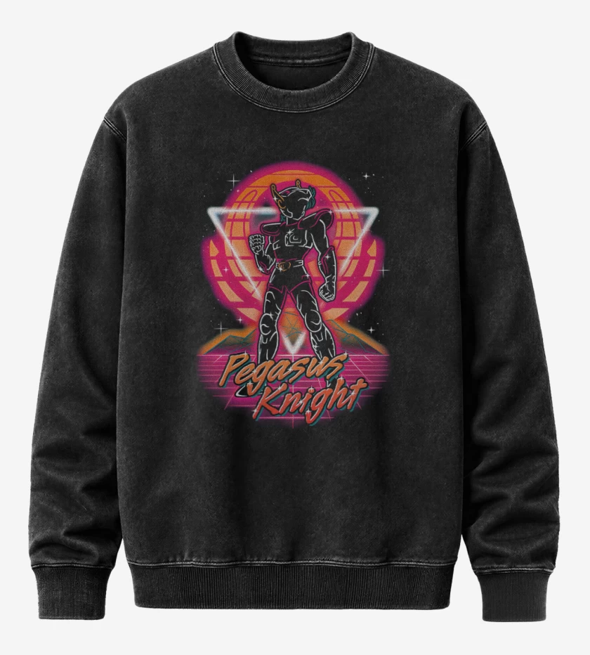 Poleron Polo Acid Wash Negro de Pegasus