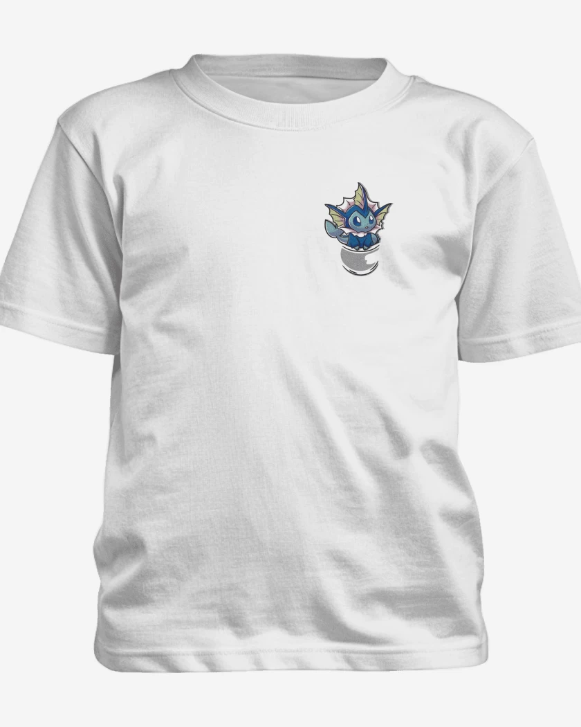 Polera de niño Blanco de Vaporeon Bolsillo