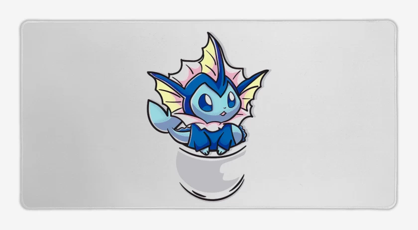 Mouse pad Gamer Blanco de Vaporeon Bolsillo