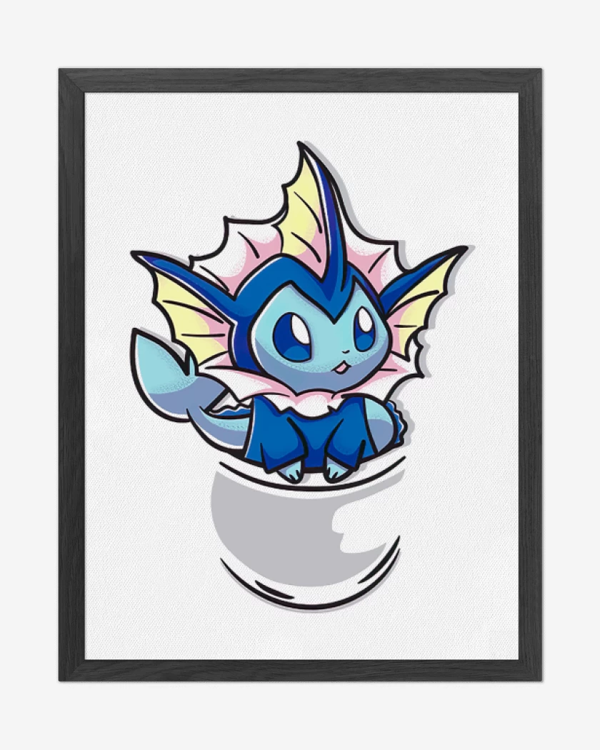 Cuadro decorativo Blanco de Vaporeon Bolsillo