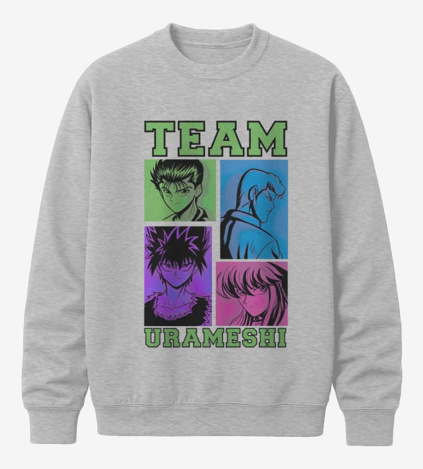 Poleron polo Gris Melange de Team urameshi
