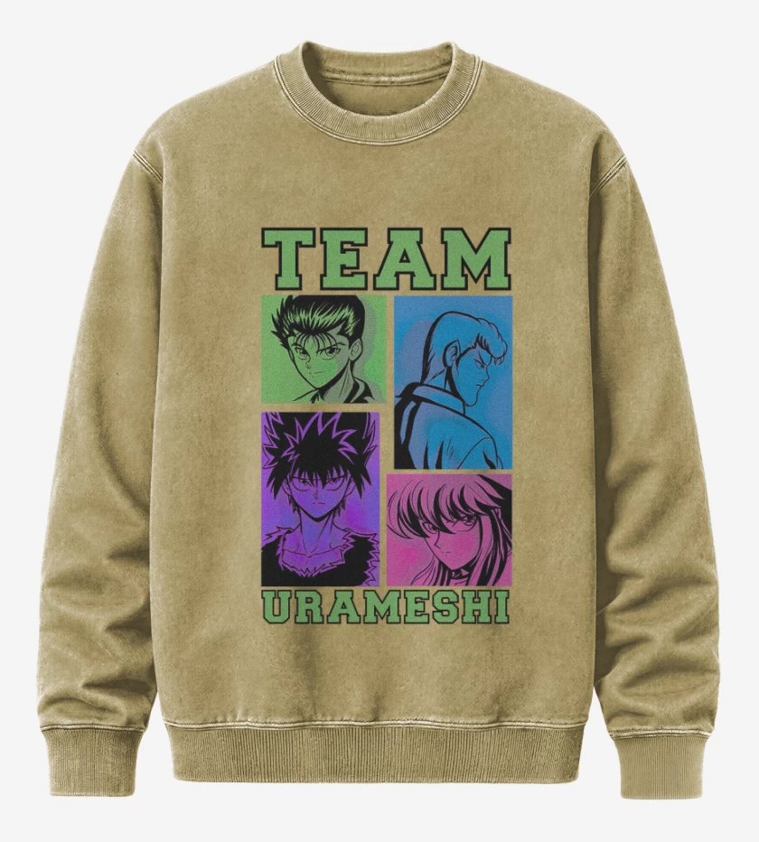 Poleron Polo Acid Wash Beige de Team urameshi