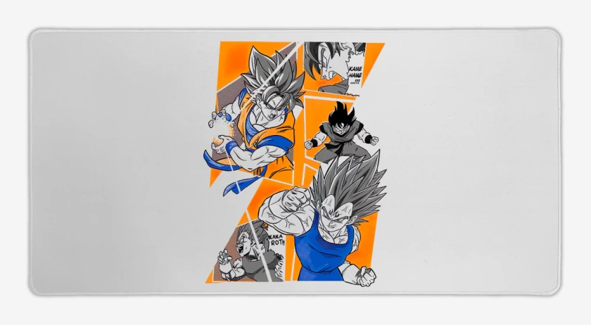 Mouse pad Gamer Blanco de Saiyan battle