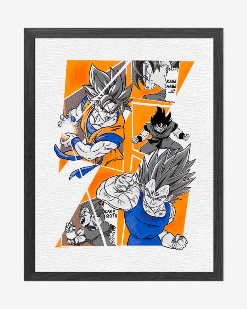 Cuadro decorativo Blanco de Saiyan battle