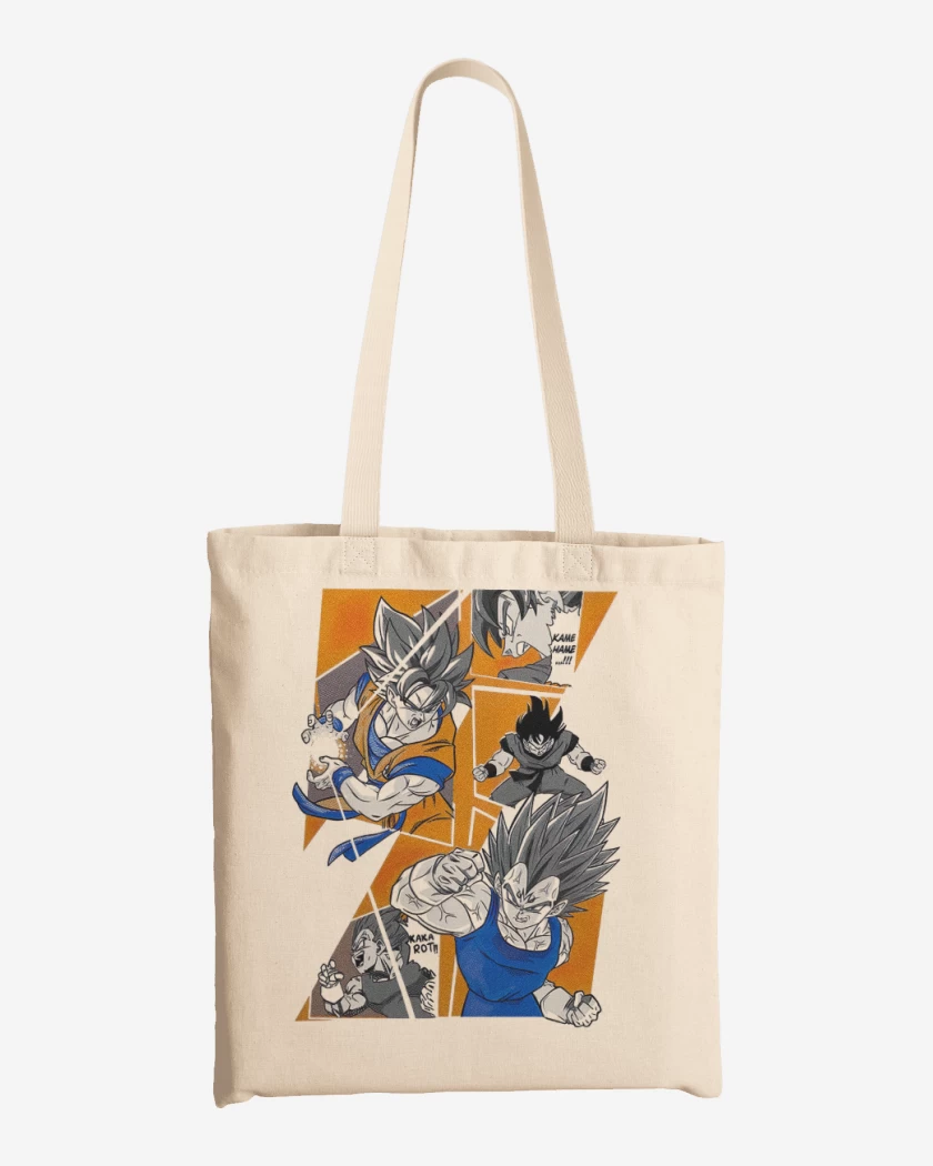 Totebag Blanco de Saiyan battle