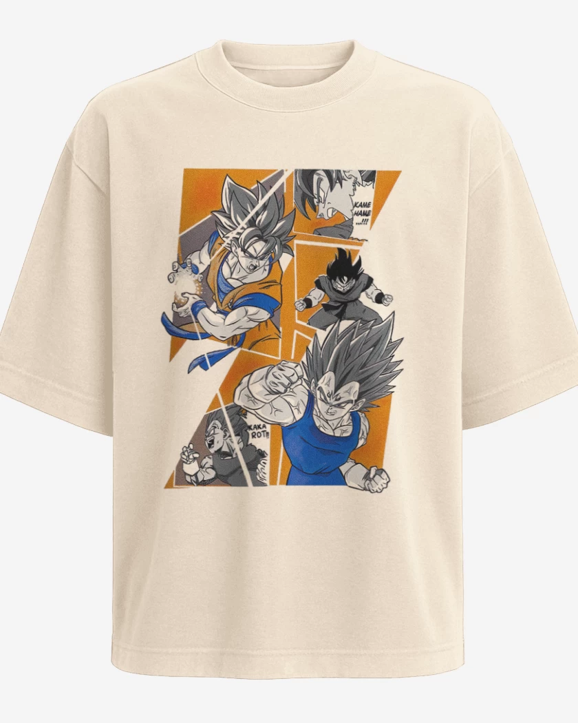 Polera Oversize Beige de Saiyan battle