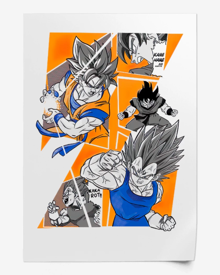 Print Blanco de Saiyan battle