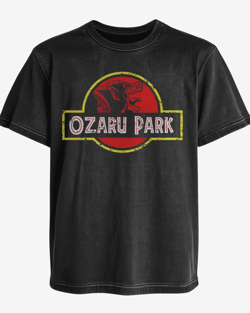 Polera desgastada Negro de Ozaru park