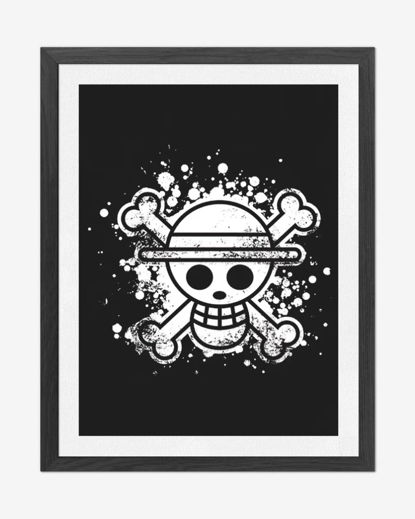 Cuadro decorativo Negro de One piece Blanco
