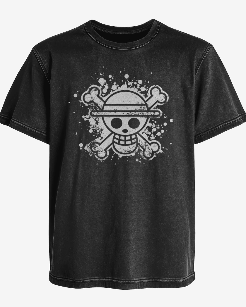 Polera desgastada One piece Blanco