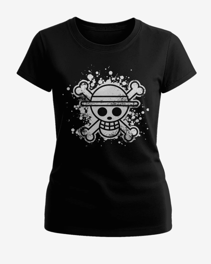 Polera de Mujer Negro de One piece Blanco