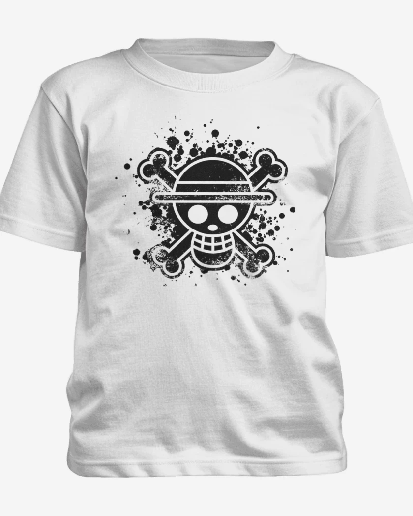 Polera de niño Blanco de One piece negro