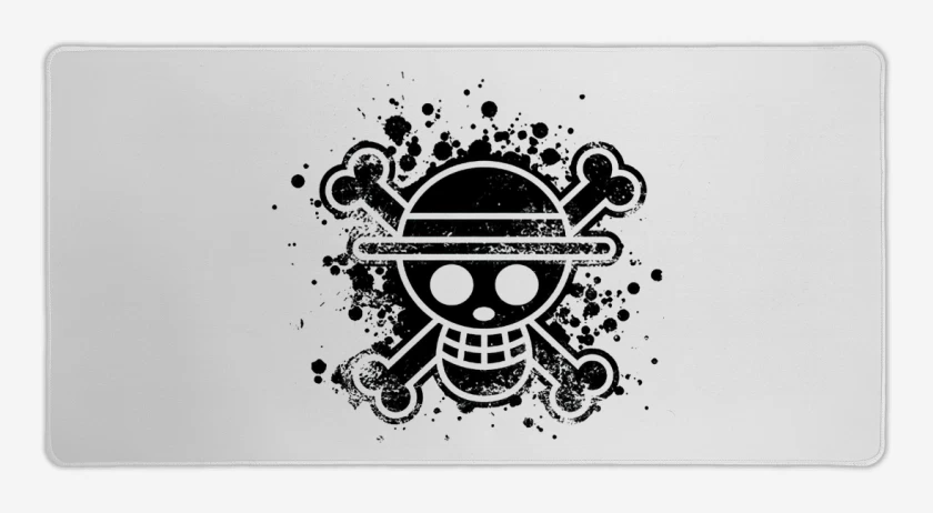 Mouse pad Gamer Blanco de One piece negro