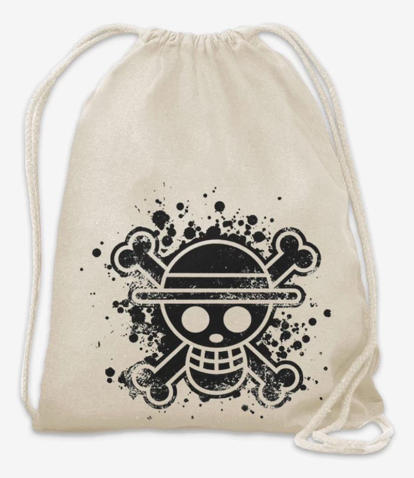 Mochila Blanco de One piece negro