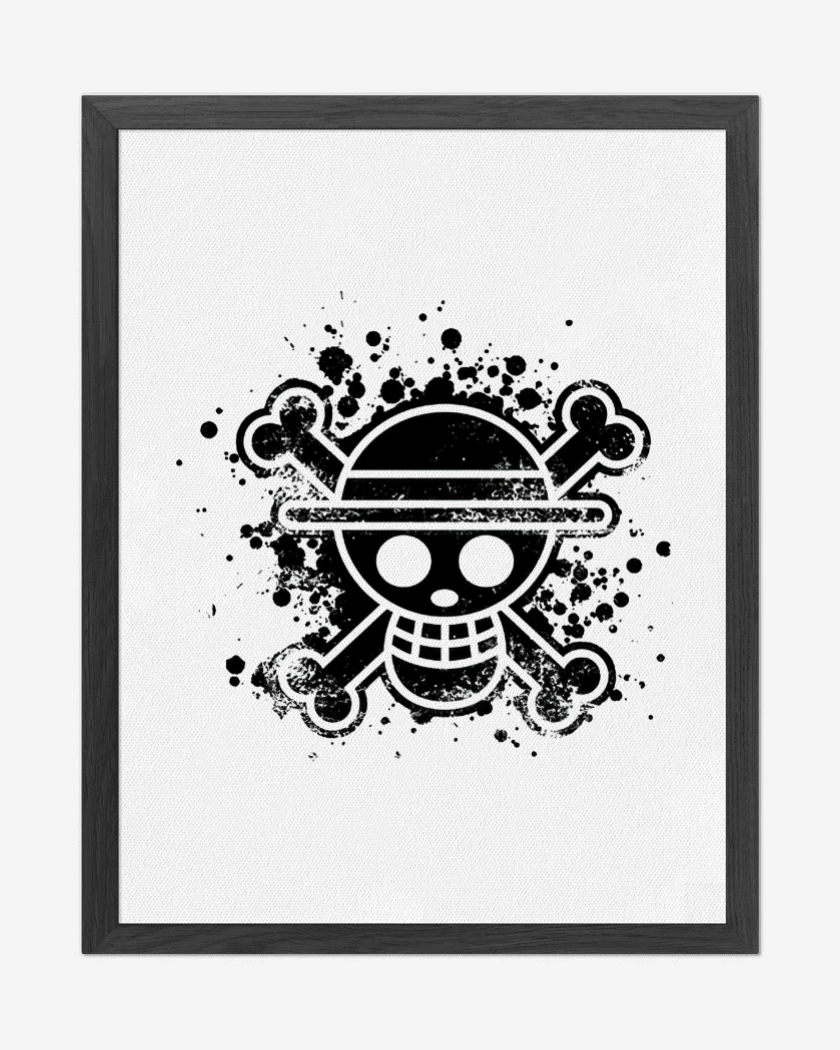 Cuadro decorativo Blanco de One piece negro