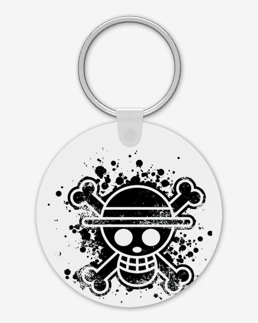 Llavero Blanco de One piece negro