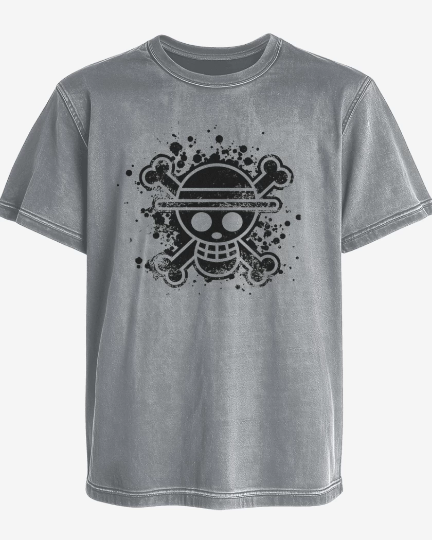 Polera desgastada One piece negro