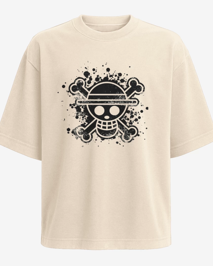 Polera Oversize Beige de One piece negro
