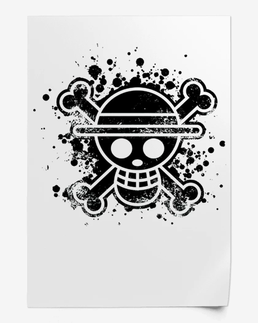 Print Blanco de One piece negro