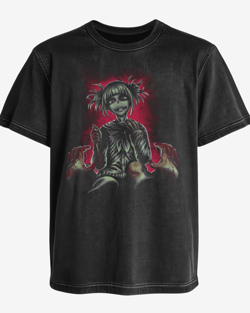 Polera desgastada Negro de Himiko toga