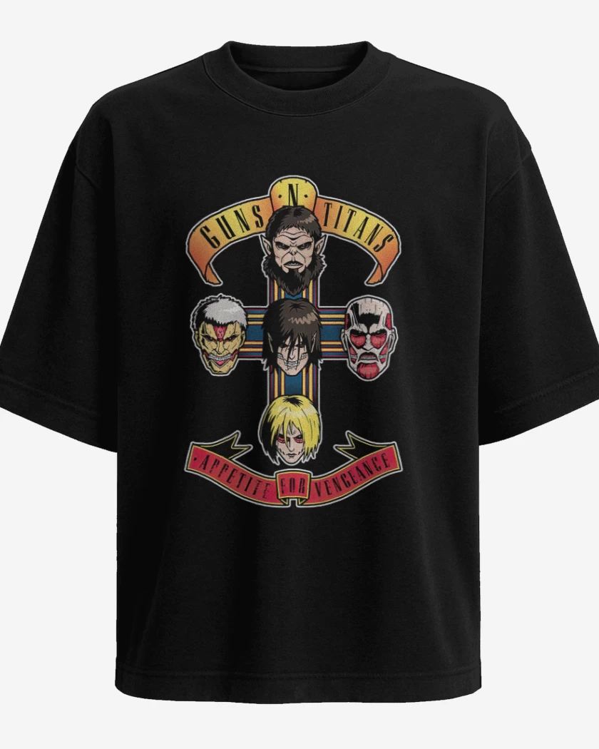 Polera Oversize Guns n titans